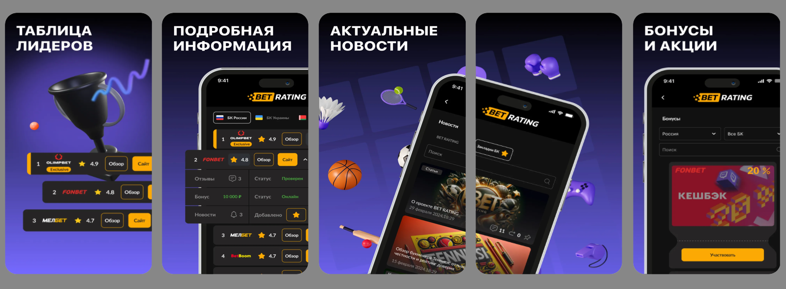 Приложение BET RATING: твои победы близко