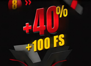 40% бонус за 8-й депозит + 100 FS! image