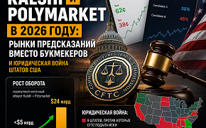 Kalshi и Polymarket в 2026 году: как рынки предсказаний конкурируют с букмекерами и почему CFTC судится со штатами
